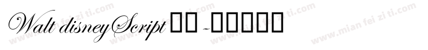 Walt disneyScript 字体字体转换
